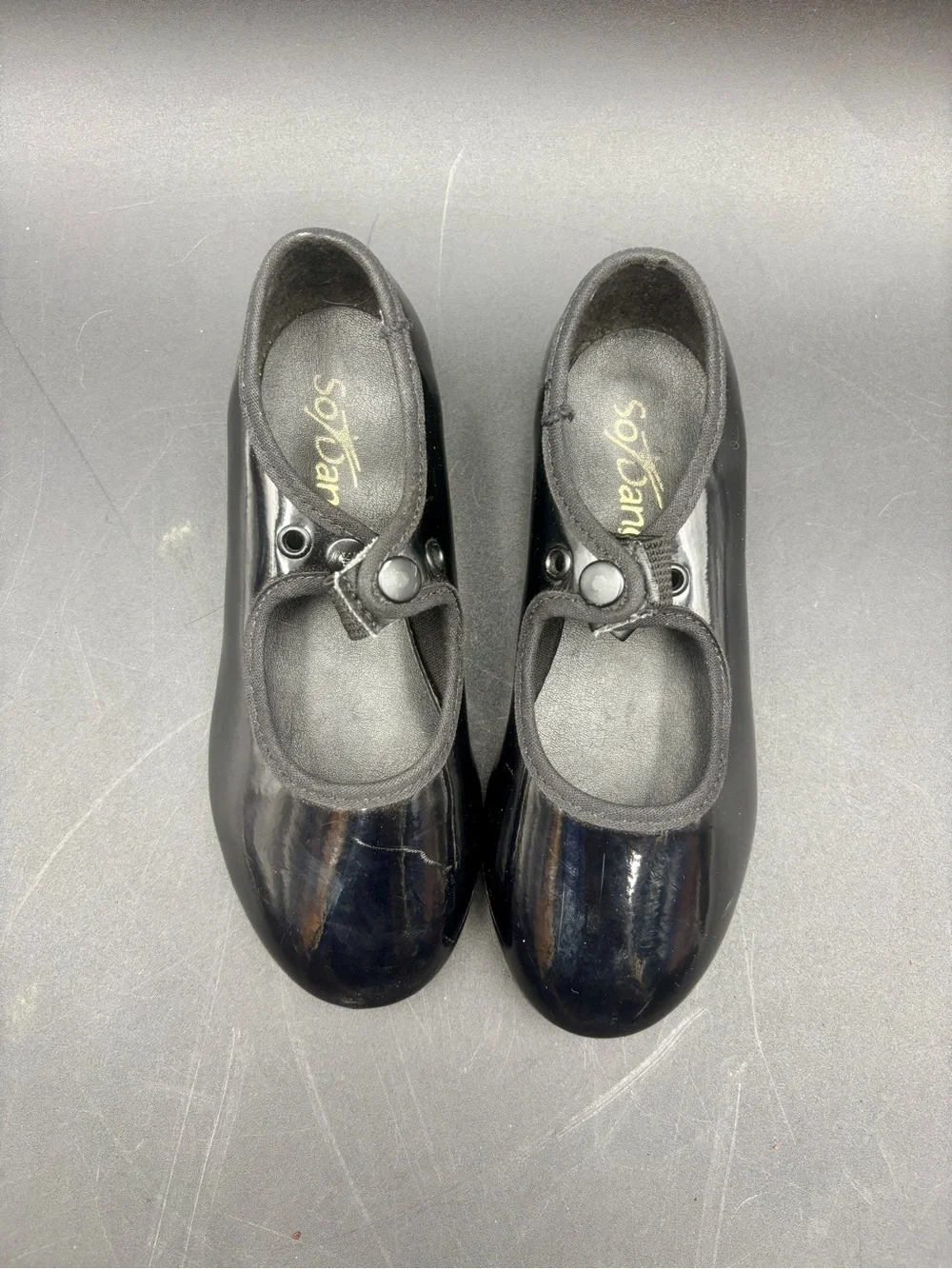 Só Dança TA37 Child Wide Tap Shoes Black Patent Mary Jane Size 10.5W
